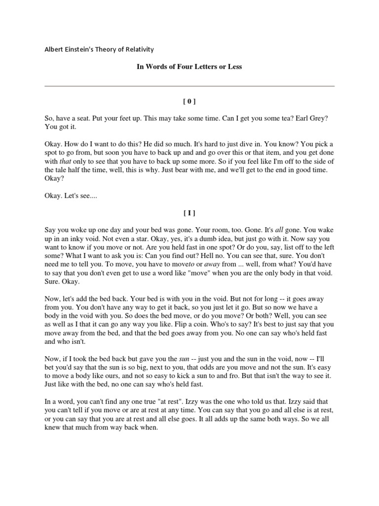 In Words of Four Letters or Less | PDF