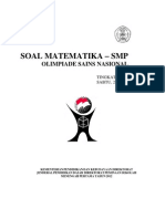 Soal OSP SMP 2012 Bdang Matematika