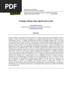 o espaço urbano como suporte da arte