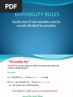 Divisivility Rules 1