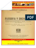 Libro No. 347. Filosofía y Socialismo. Labriola, Antonio. Colección Emancipación Obrera. Octubre 20 de 2012