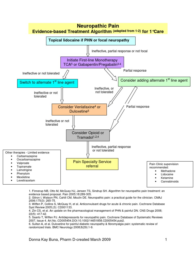 1 Neuropathic Pain Algorithm | PDF | Peripheral Neuropathy | Drugs