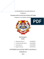 Penetapan Kadar Isoniazid & Piridoksin HCL Dalam Campuran Secara Spektofotometri Metode Simultan