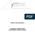 33kv Cont.&amp; Rel. Panel Specs