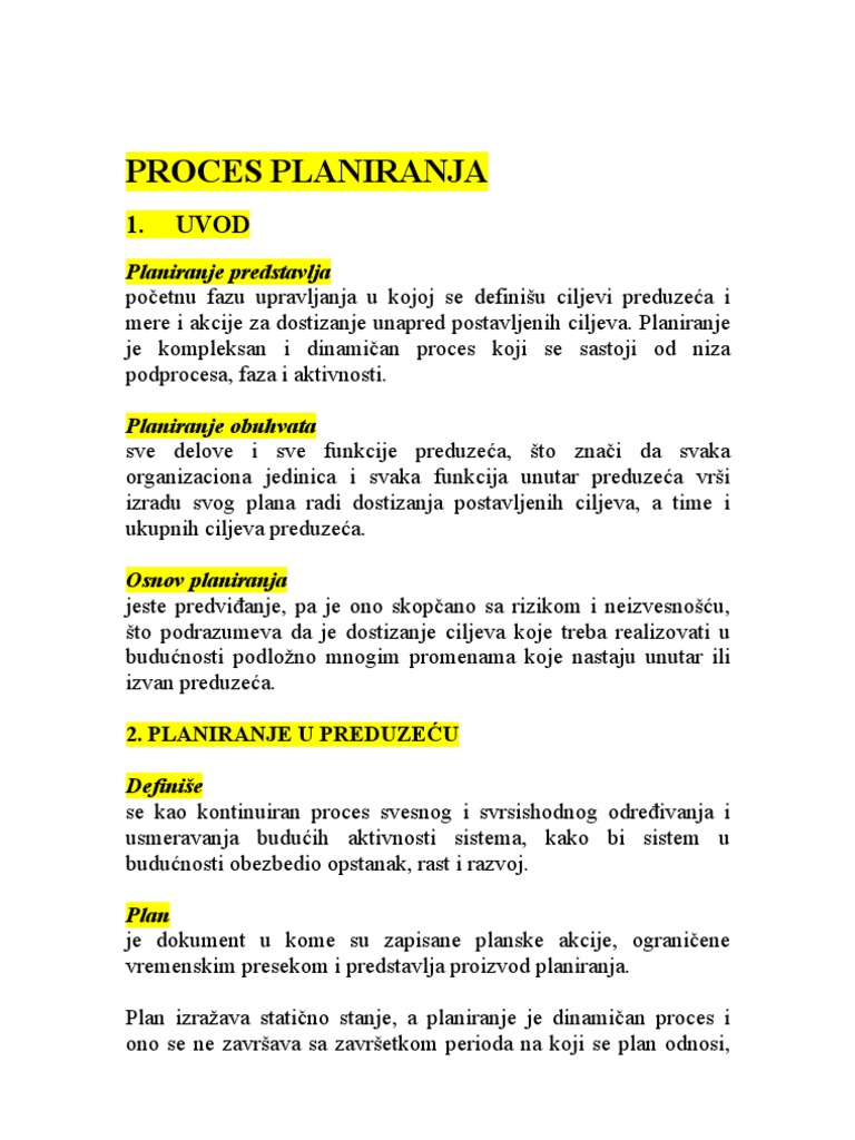 Planiranje