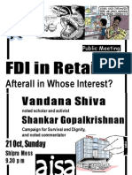 AISA's Public Meeting - FDI in RETAIL - Afterall in Whose Interest