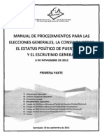 Manual de Procedimientos - Elec Gen Consulta Sobre Estatus y Escrutinio 6 Nov 2012 1