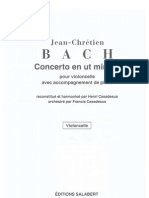 Johann Christian Bach - Cello Concerto in C Minor (Salabert)