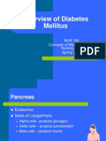 Overview of Diabetes Mellitus: NUR 106 Concepts of Medical Surgical Nursing Care Spring 2004