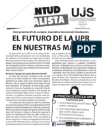 El futuro de la UPR en nuestras manos, Boletín #8, Septiembre 2012