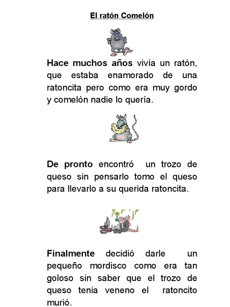 El ratón Comelón y su trágico destino | PDF | Artes del Lenguaje y ...