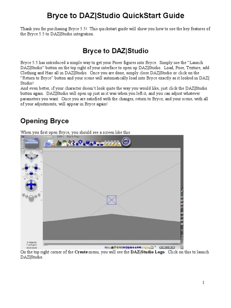 Bryce 7 Integration Guide | PDF | Computers, image size:768x1024