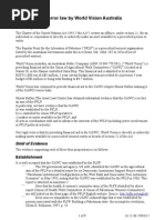 Download Alleged breach of anti-terror law by World Vision Australia Detailed Evidence by Shurat HaDin - Israel Law Center SN110665551 doc pdf