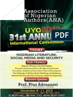 Poster: Assoc. of Nigerian Authors International Convention (Uyo 2012)