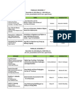 Revised Parallel Sessions - 101812