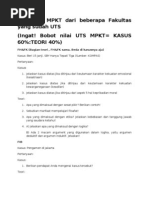 Download Soal UTS MPKT Dari Beberapa Fakultas Yang Sudah UTS by kakeketjeng SN110678782 doc pdf