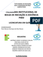 apresentação PIBID REUNIÃO 2012.2