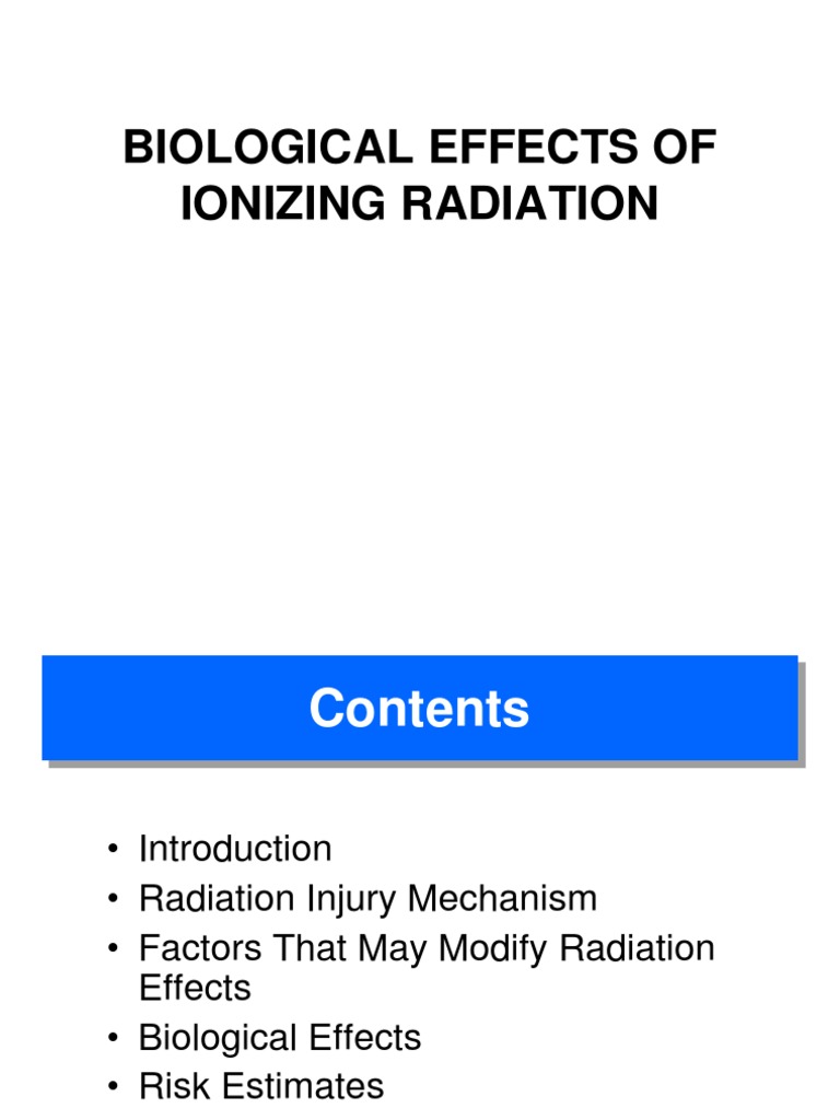 Chapter - 2-Biological Effects of Ionizing Radiation | PDF | Acute ...