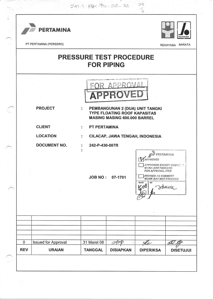 10.Pressure Test Procedure for Piping