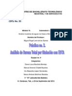 Análisis de Dureza Total Por Titulación Con EDTA