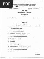 2nd Puc Computer Science Question Papers-2006 To 2011