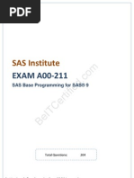 BeITCertified SAS Institute A00-211 Free Questions Dumps