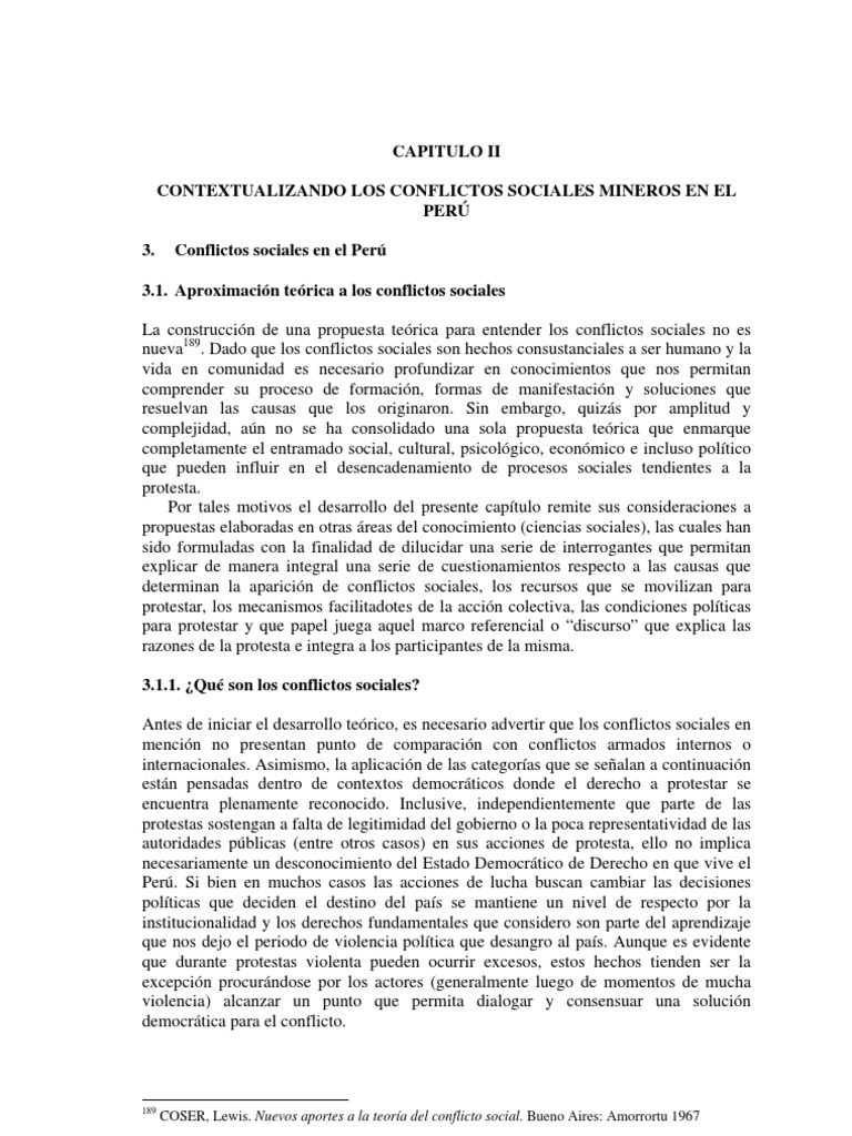 Conflictos Sociales en El Perú | PDF | Agitación | Política (general)