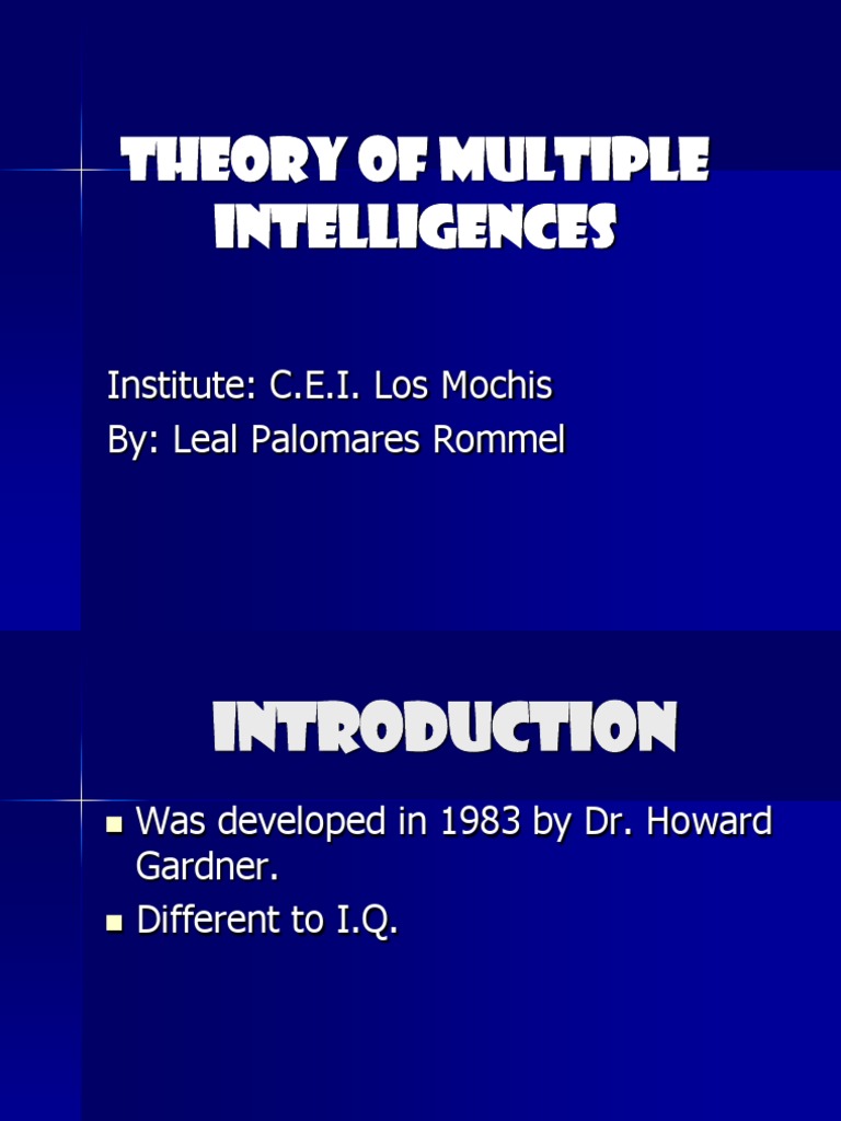 Understanding Multiple Intelligences Theory | PDF