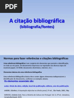 A citação bibliográfica