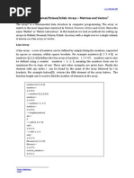 Arrays - Matrices and Vectors in Matlab, Freemat, Octave and Scilab by WWW - Freemat.info