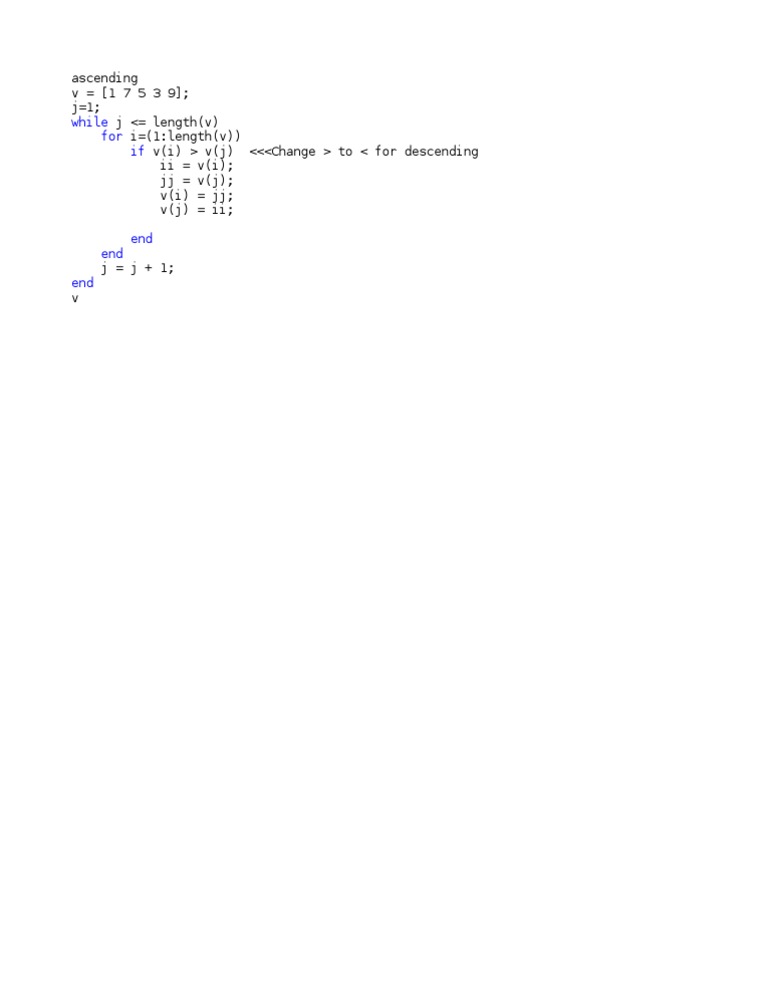 Sort Array in Ascending Order | PDF
