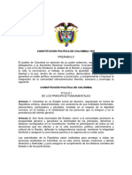 CONSTITUCIÓN POLÍTICA DE COLOMBIA DE 1991. Texto original