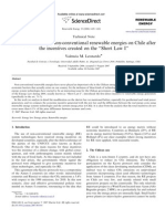 New scenario of the non-conventional renewable energies on Chile after the incentives created on the ‘‘Short Law I’’