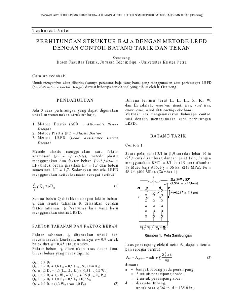 Perhitungan Struktur Baja Dengan Metode LRFD | PDF