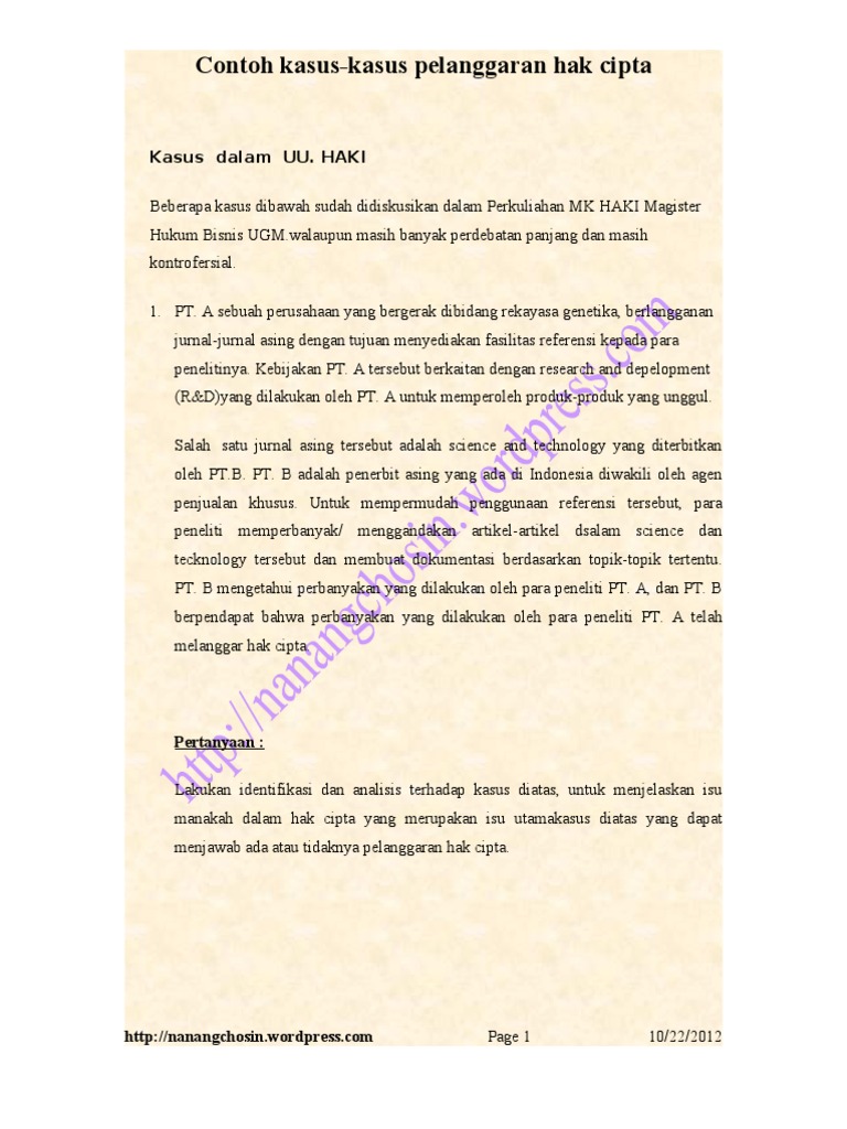 Contoh Artikel Hukum Bisnis - Simak Gambar Berikut