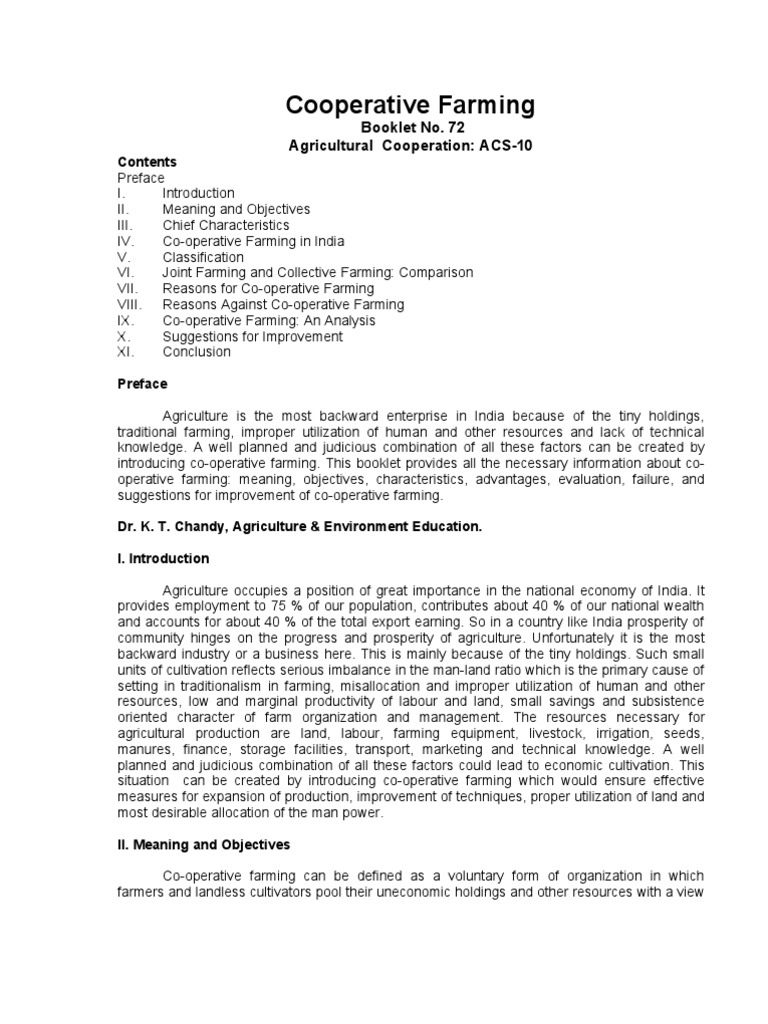 Understanding Cooperative Farming | PDF | Cooperative | Agriculture