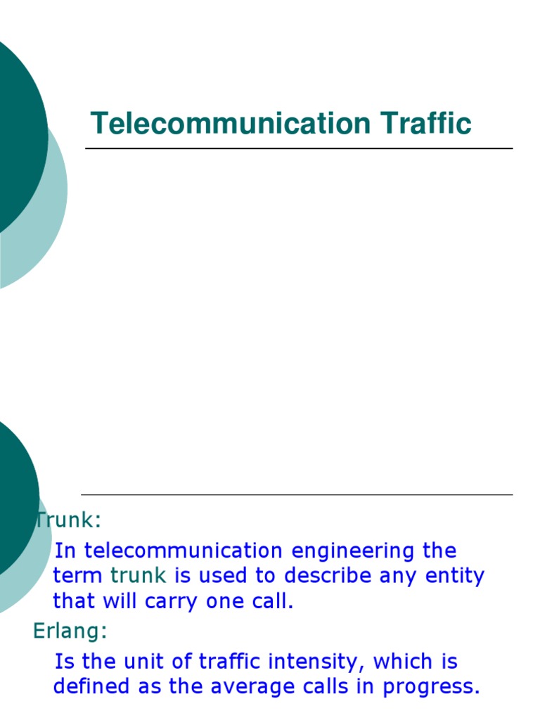 Understanding Telecommunication Traffic | PDF | Electronics ...