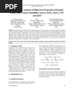 Download Comparative Analysis of Dielectric Properties of Enamel Filled with Various Nanofillers such as ZrO2 Al2O3 CNT and ZnO by anon_977232852 SN110765794 doc pdf