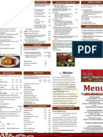 The Java DeLight Cafe Weekday Menu