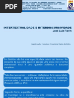 INTERTEXTUALIDADE-INTERDISCURSIVIDADE