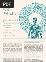 Download 2013 PA Convention Call for Papers by The Parapsychological Association SN110782914 doc pdf