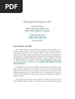 Guía para la lectura en frío