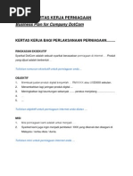 Borang-A SSM Daftar Syarikat Enterprise Perkongsian 