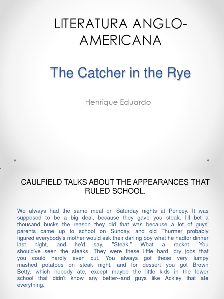 The Catcher in The Rye PDF Leisure