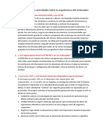 Realizar Las Siguientes Actividades Sobre La Arquitectura Del Ordenador