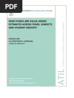 How Stable Are Value-Added Estimates Across Years, Subjects and Student Groups?