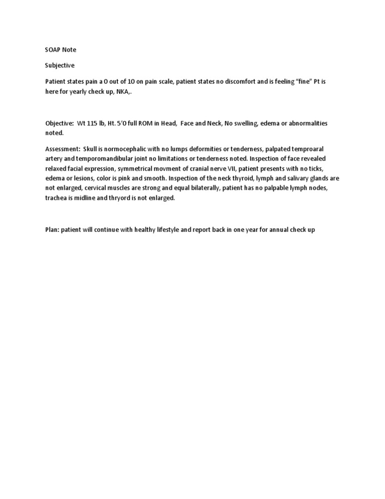 SOAP Note