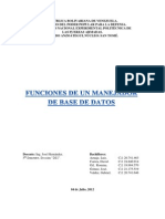 Funciones de Un Manejador de Base de Datos