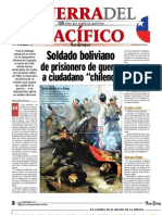 Periódico Los Tiempos - Cochabamba, Bolivia. Guerra Del Pacífico. 130 Años Del Conflicto Marítimo. Lunes 23 de Marzo, 2009