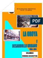 VOL I - Memoria Descriptiva - PDU - La Oroya-2005